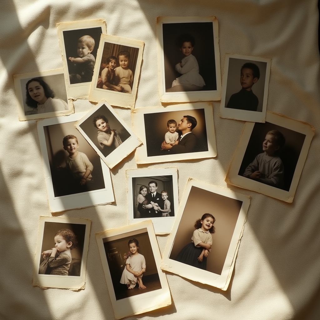 Raccolta di stampe fotografiche vintage da digitalizzare